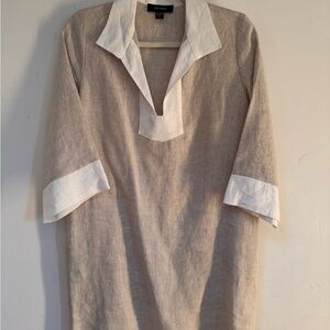 Karen Kane Beige and White Blouse